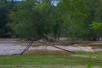 Destruction from Hurricane Helene 2024