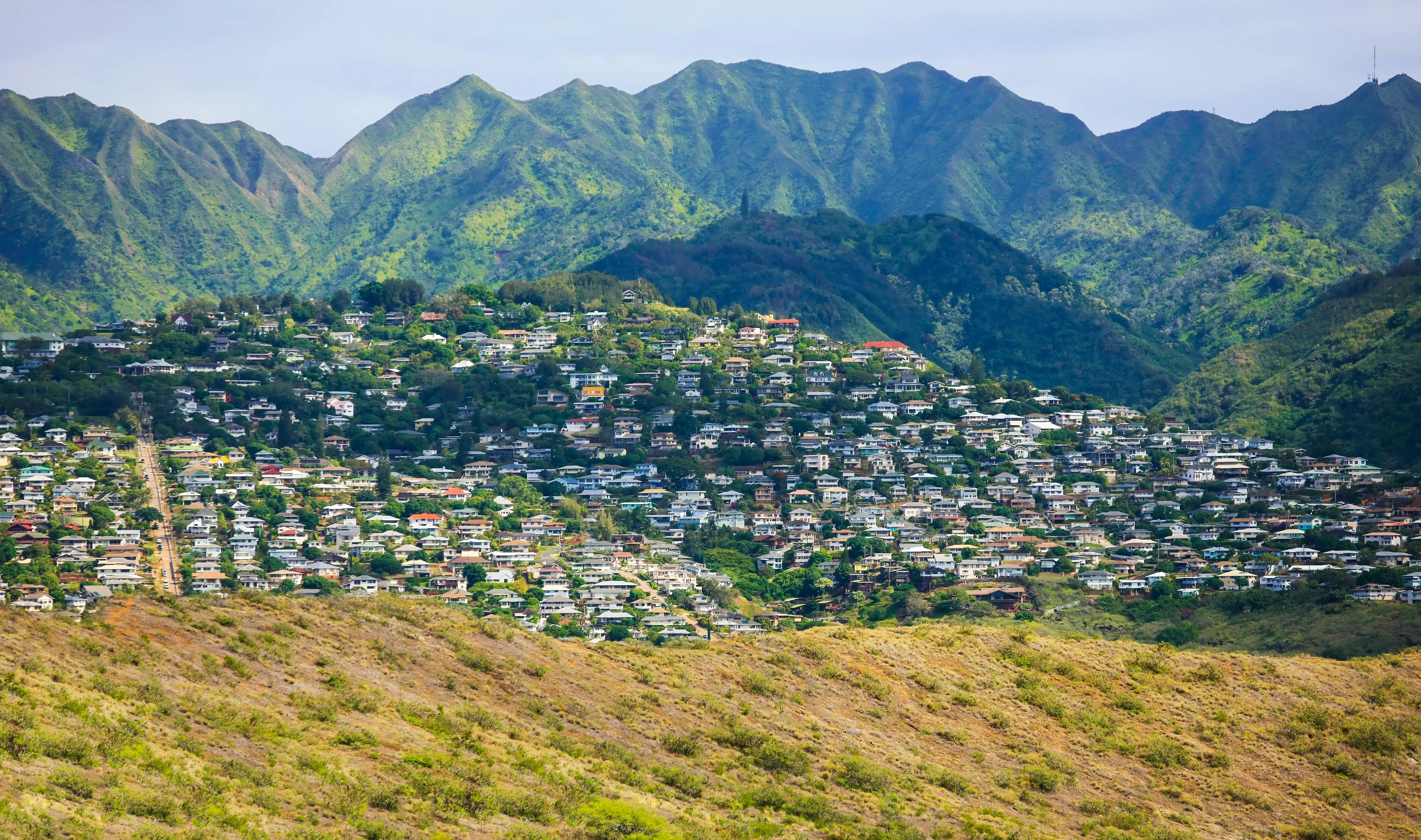 Kaimuki town area, south-east Oahu, Hawaii